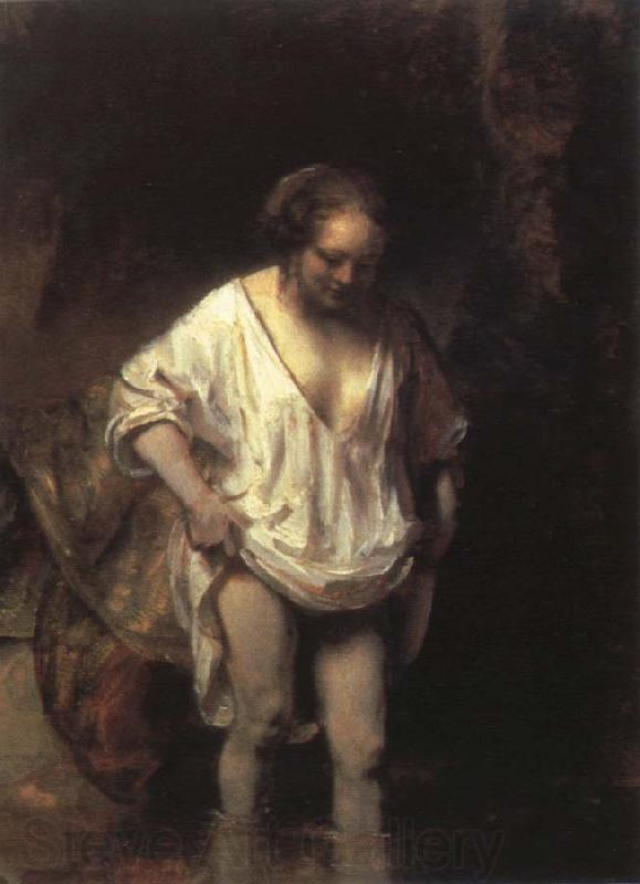 Rembrandt van rijn woman bathing in a steam